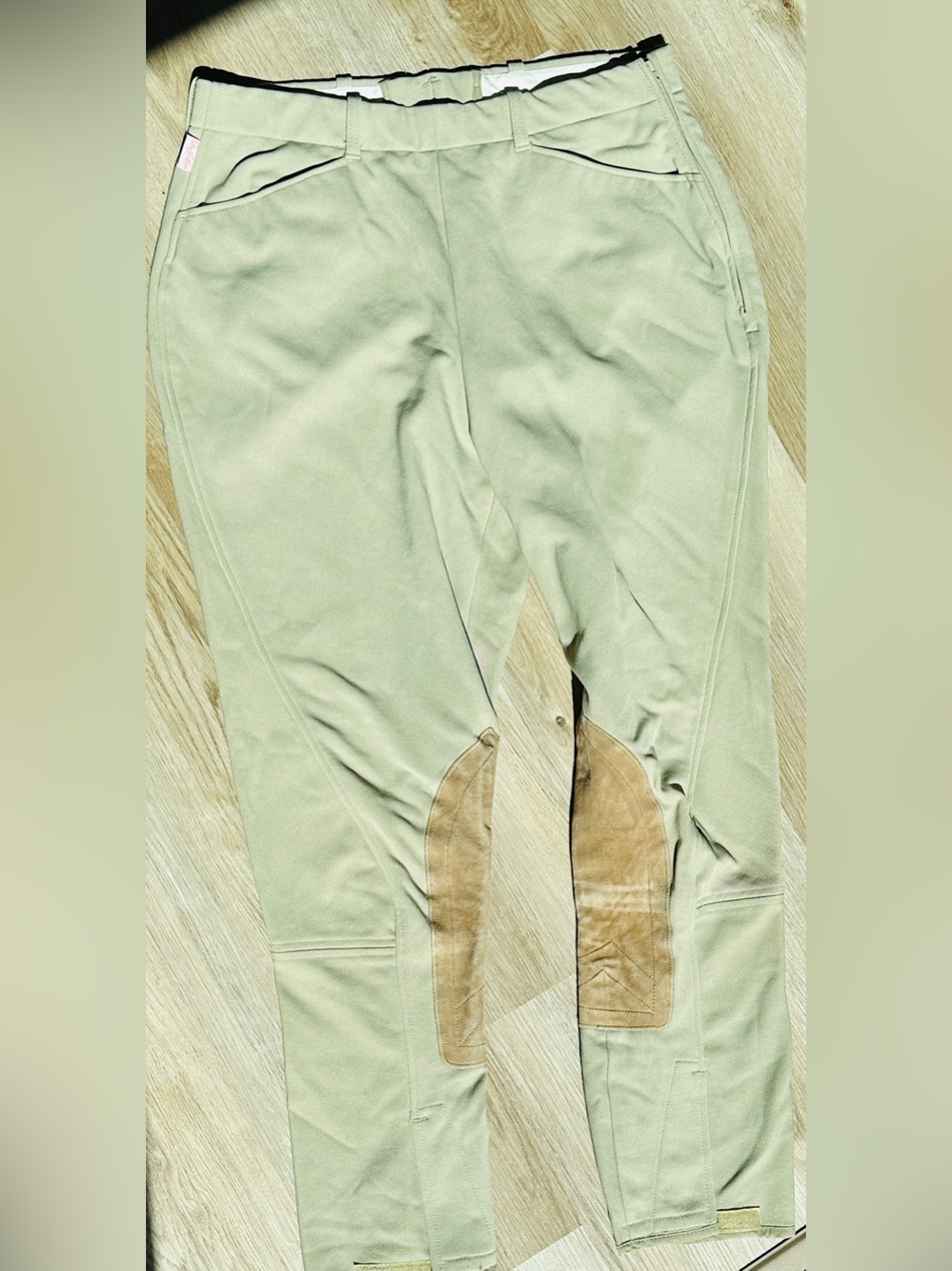 The Tailored Sportsman Tan Riding Breeches with Tan Knee Patches